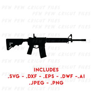 Saint AR15 SVG - Cricut Files - Springfield Armory Silhouettes - 5.56 - Gun