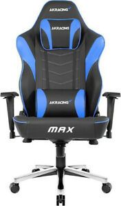 Akracing - Masters Series Max Gaming Chair - Black  AK-MAX-BK/BL - New Open Box