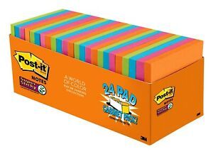 Post-it Super Sticky Notes, 3 &#034;x 3&#034;, Rio de Janeiro Collection, 24 ming