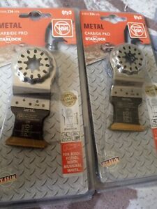 2 FEIN STARLOCK METAL E-CUT CARBIDE PRO 1-PACK BLADES BRAND NEW  # 63502236260