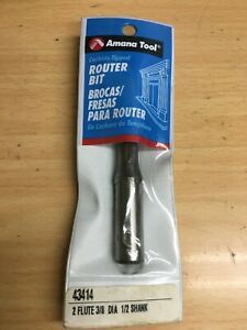 Amana 43414- 2 Flute 3/8 Diameter 1/2 Shank Router Bit