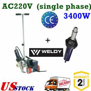 US Weldy RW3400 Hot Air Roofer Welder Machine 40mm Width + Hot Air Gun AC220V