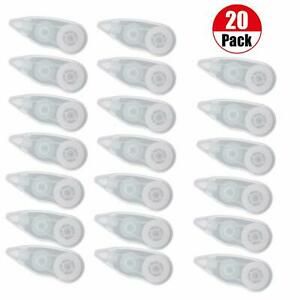 20 Pack Compact Correction Tape Office Mini White Out Paper School Kids