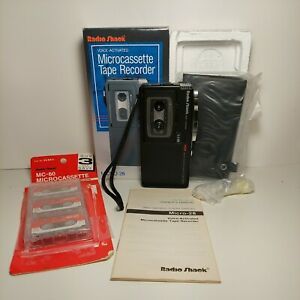 Radio Shack MICRO-28 Microcassette Tape Recorder 14-1177 w/Box ~ Tested/Working