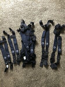 Lion Firefighter Suspenders Blue&amp;Black Padded Lot Of 12-34”, 36”, 42”, 48”, 54”