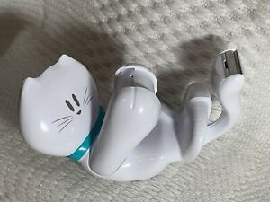Scotch 3M White Kitty Cat Tape Dispenser -Office Desk- Crafty Space - Great Cond