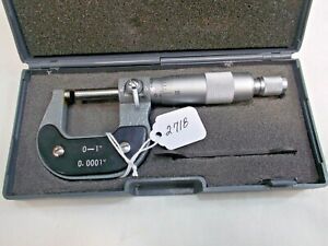 Micrometer, Machinists Nice AEROSPACE .0001&#034; Grads., 0 - 1&#034; Range Micrometer