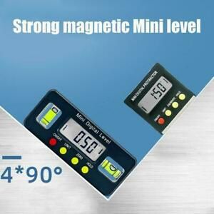 90° Digital Inclinometer Level Box Protractor Angle Bevel Magnet Gauge E5Q3