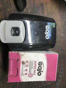 Gojo 2235-08 Nxt 2000Ml Dispenser, Push-Style, Black And Supra Max Soap