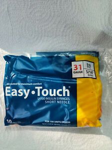 Easy Touch 31 Gauge, 1/4” 6mm Disposable Syringes10ct