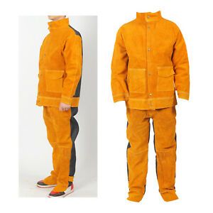 Welding Work Clothing Suit Set for Men Blacksmith Heavy Duty Heat Resistant