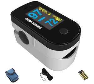 CHOICEMMED Black Dual Color OLED Finger Pulse Oximeter