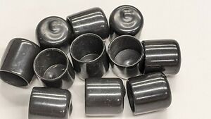 11x 0.680&#034; Black Vinyl Rubber Flexible Round fit 3/4&#034; Tube Pipe End Cover Caps
