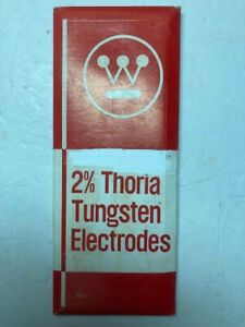 WESTINGHOUSE 2 % Thoria Tungsten  Welding Electrodes 1/8&#034; dia. x  6&#034; L, 10 Pcs.