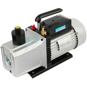 12CFM 1HP Rotary Vane Deep Vacuum Pump HVAC Field Tool 2 Stage High Performance