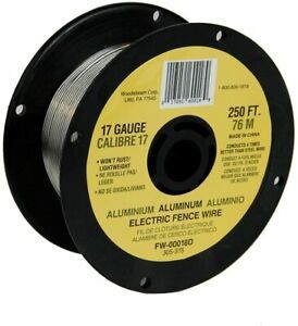 Fi-Shock Electric Fence Wire 250 ft Spool Aluminum Wire 17 Gauge Free Shipping