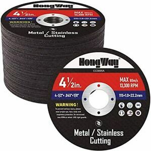 HongWay 50 Pack Cut-Off Wheels, 4-1/2 x 7/8-inch Metal&amp;Stainless Steel Cutting