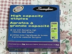 High capacity staples from Swingline, quantity 2500, 2-60 sheets