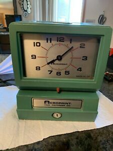 Acroprint Time Recorder M150 Automatic Print. Used but in nearly mint condition.