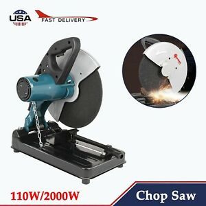 Portable Cut Off Brushed Chop Saw 355mm / 14 inch Blade For Abrasives &amp; Metal US