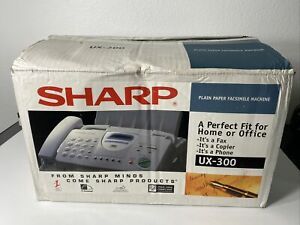 Sharp UX-300 Fax Machine NEW Plain Paper Fax Copier Phone 3 in 1 RARE Complete
