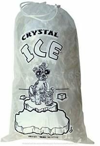 Ice Bags with Drawstring Heavy Duty Commercial Grade () FBA8lb Pack 500