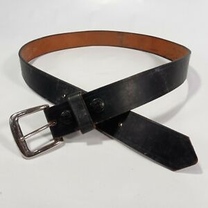 Jay Pee Duty Belt 40 Top Grain Bridle Leather Police Security Distressed Black