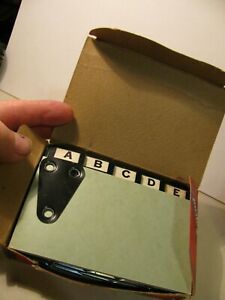Vintage Smead Filing Card Guides - Metal Alphabet Tabs