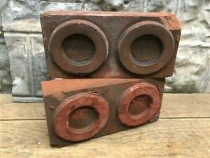 2 Circle Vintage Decorative Terracotta Brick Architectural Building Clay Brick a