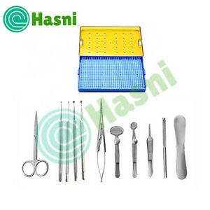 12PCS CHALAZION INSTRUMENT SET FOR OPHTHALMIC SURGERY WITH STERILIZATION BOX CAS