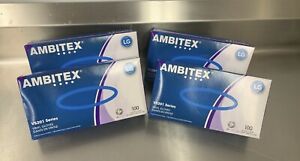 4 Boxes of Ambitex VLG5201 Vinyl Gloves, Size L - 100 Count 400 Gloves Total