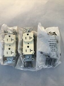 RECEPTACLE-Commercial 20A/125V(HUBBLE) BR20ALTRZ /Almond/3 Pack