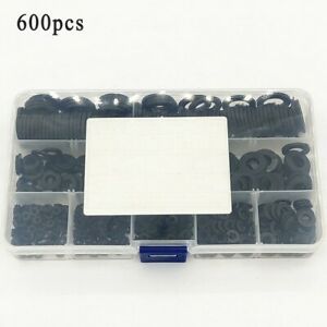 600pcs 9 Sizes Steel Hollow Punch Craft Puncher Flat Washers Leather Hole Tool
