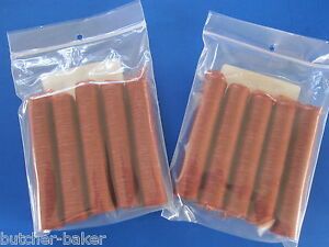 21 mm Snack Stick CASINGS for 50 lbs  Ten strands hold 5 lb each