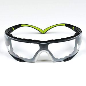 3M SecureFit Safety Glasses SF401AF-FM, Foam, Clear Anti-fog Lens