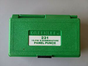 Greenlee/Textron 231 15-Pin D-Subminiature Panel Punch