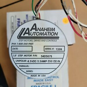 ANAHEIM AUTOMATION 34D307S STEP  MOTOR 4.5VDC, 3.5AMPS
