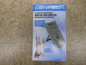 Cen-Tech 14 Function Digital Multimeter w/ Sound Level Luminosity 98674 - NEW