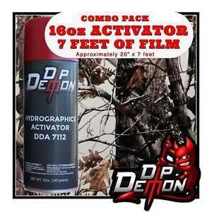 16oz hydrographic film / activator Woods in Winter Camo hydro dip dipping wizard