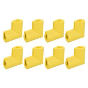 Corners Table Edge Guard U Shaped Angle Corner Guards 55 x 38 x 8mm Yellow 8pcs