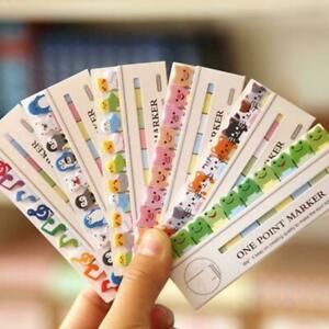 1Set Kawaii Memo Pad Bookmarks Creative Animal Sticky Notes Stationery Fast