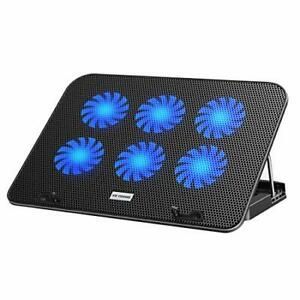 ICE COOREL Laptop Cooling Pad Laptop Cooler Stand with 6 Quiet Cooling Fans a...