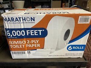 Marathon Jumbo Roll 2-Ply Toilet Tissue Paper 6 Rolls/Case