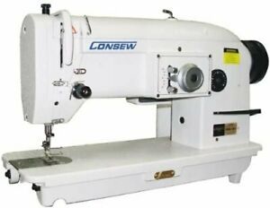 Consew 199R single-needle, drop-feed Stitch Type-3A w/ Table &amp; Motor (Table...