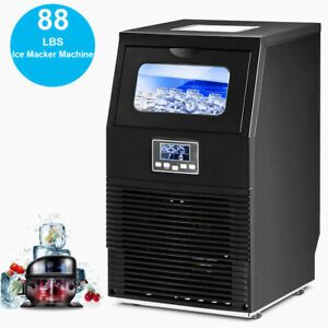 Commercial Ice Maker 88 lbs LED Display Undercounter Shops Bar Ice Cube Machine
