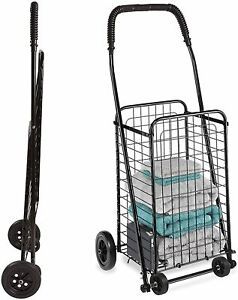 Grocery Utility Shopping Cart 90lbs Compact and Folding Portable with Wheels