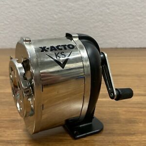 X-Acto Ks Manual Pencil Sharpener Metal Finish Lightly Used Great Condition.