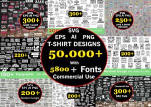 Mega Bundle SVG  Over  50,000+ T Shirt Designs SVG Silhouette Cut Files, Clipart