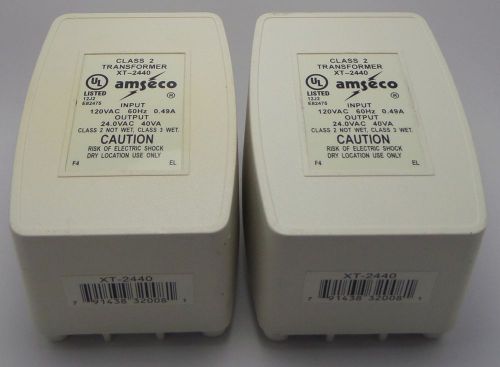 Lot of 2 amseco class 2 transformer xt-2440 input 120vac output 24.0 vac 40va for sale