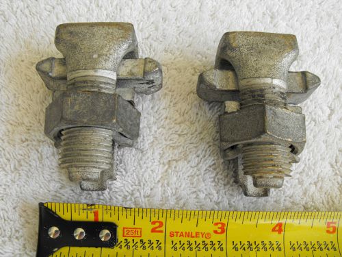 2 nos burndy ksu29 copper split bolt connectors with spacer for sale